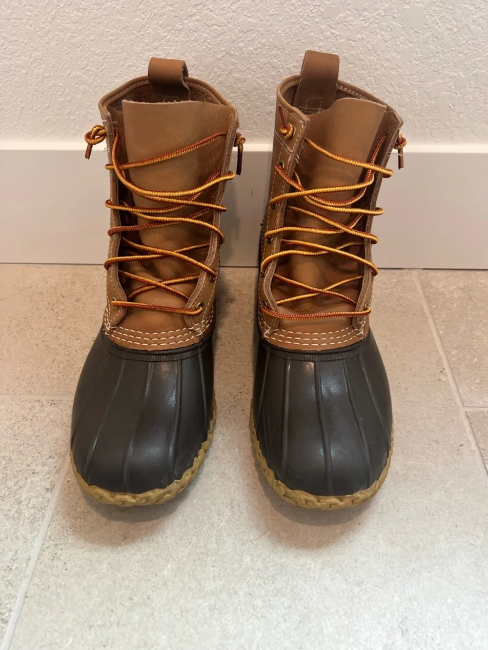 L.L.Bean Bean Boots Men’s Size 9 Made in Maine Brown Leather Duck Boots
